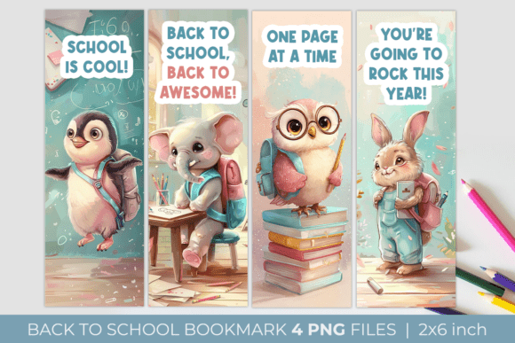 Back to School Animal Bookmarks