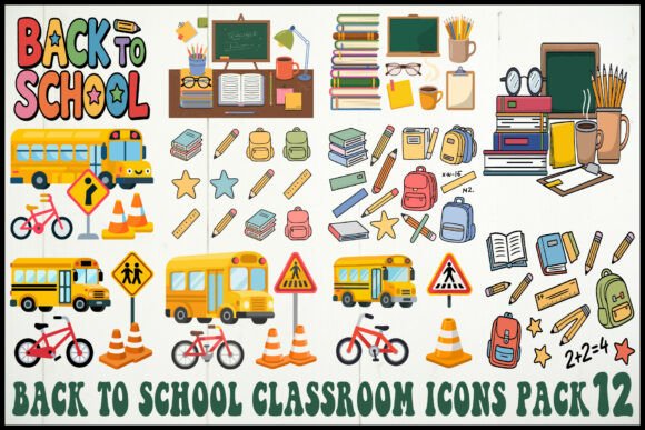 Back to School Classroom Icons Pack