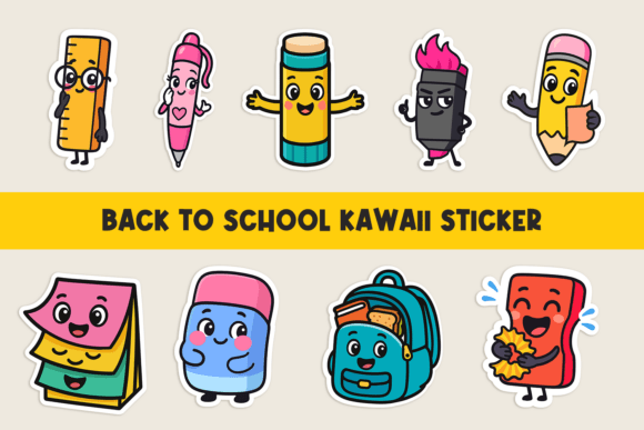 Back to School Kawaii Sticker: A Fun Addition to Your Creative Projects