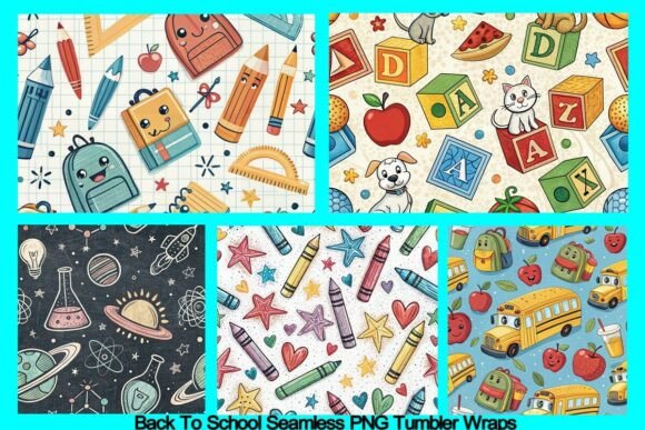 Back to School Seamless PNG Tumbler Wrap: A Creative Solution for Personalized School Essentials