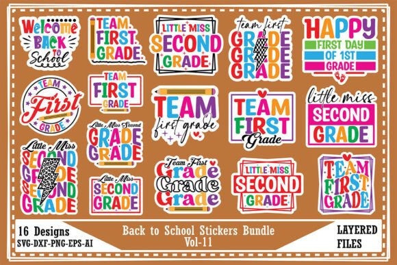 Back to School Stickers Bundle Vol-11: A Digital Download for Creative Projects