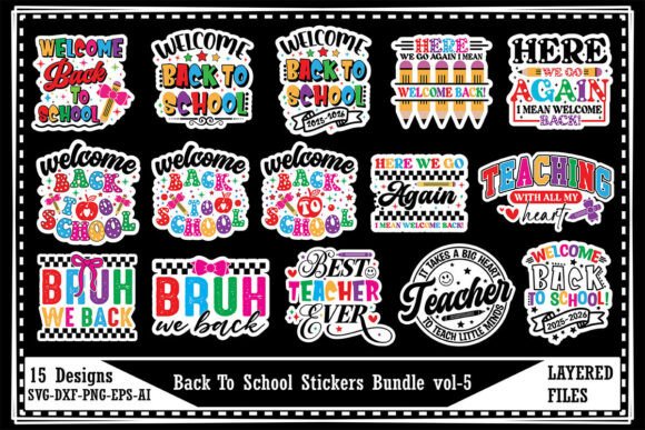 Back to School Stickers Bundle Vol-5: A Digital Asset for Creative Professionals and Entrepreneurs