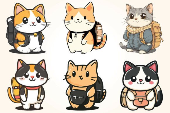 Cat Back to School 100 Days of School Clipart: A Versatile Design Resource for Creative Projects