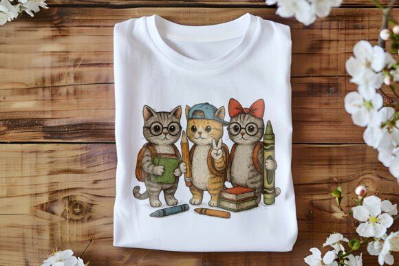 Cats Back to School PNG