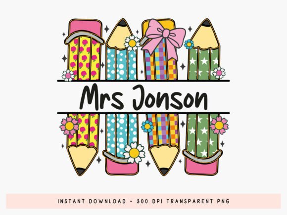 Custom Name Monogram Back to School PNG: A Versatile Design for Creative and Commercial Use