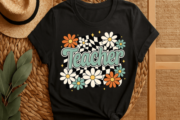 Floral Teacher Back to School T-shirt