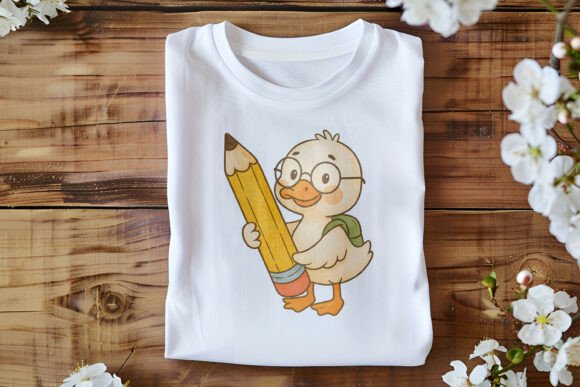 Funny Little Duck Back to School PNG: A Playful Addition to Your Educational Projects