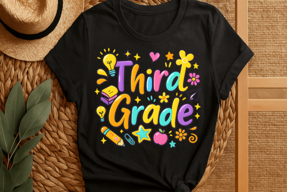 Third Grade Back to School T-shirt Png: A Versatile Design for Personal and Commercial Use