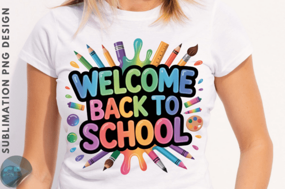 Welcome Back to School Sublimation PNG